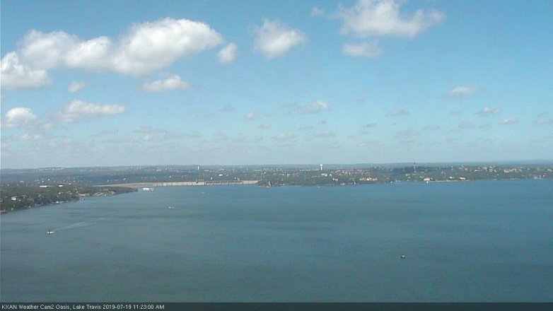Lake Travis webcam, July 19, 2019 10:25 AM CT