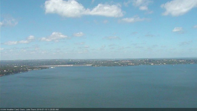 Lake Travis webcam, July 19, 2019 10:30 AM CT
