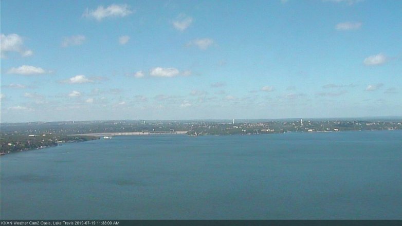 Lake Travis webcam, July 19, 2019 10:35 AM CT