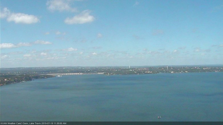 Lake Travis webcam, July 19, 2019 10:40 AM CT