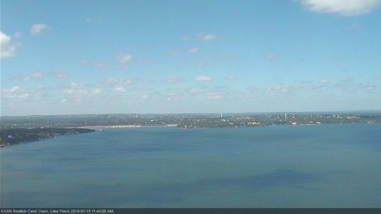 Lake Travis webcam, July 19, 2019 10:45 AM CT