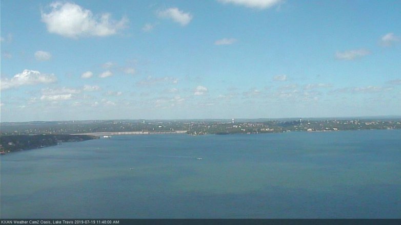 Lake Travis webcam, July 19, 2019 10:50 AM CT
