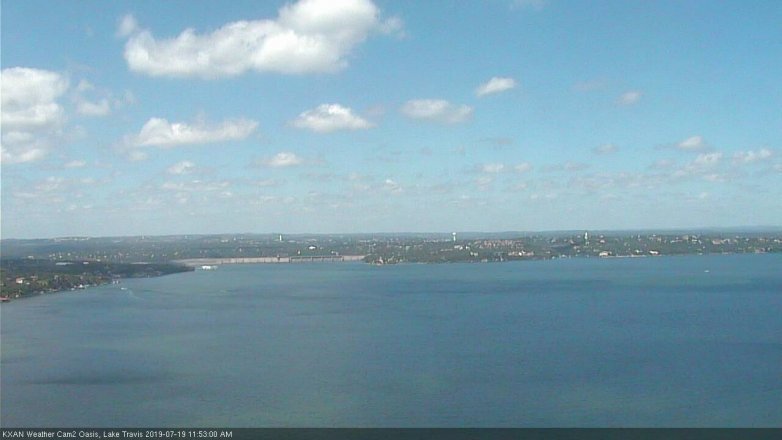 Lake Travis webcam, July 19, 2019 10:55 AM CT