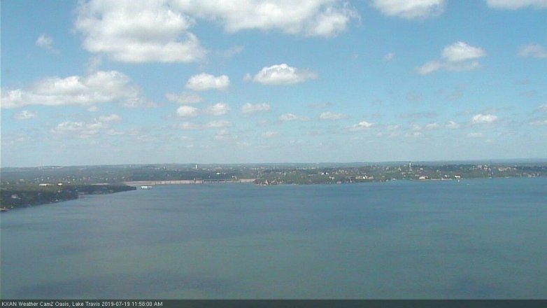 Lake Travis webcam, July 19, 2019 11:00 AM CT