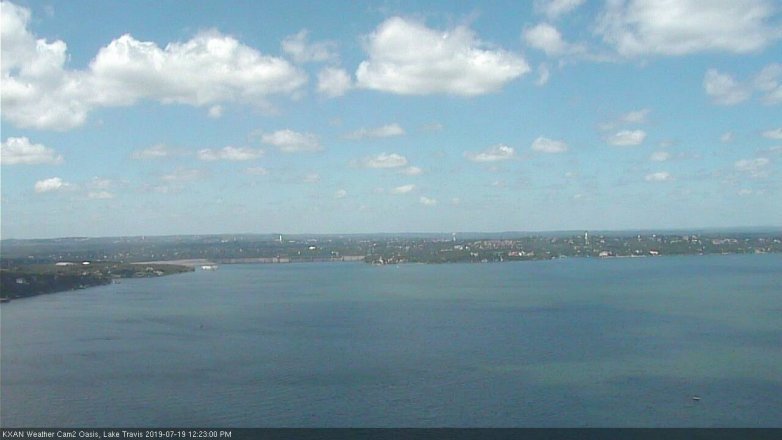 Lake Travis webcam, July 19, 2019 11:25 AM CT