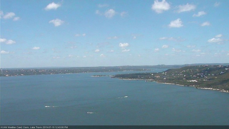 Lake Travis webcam, July 19, 2019 11:45 AM CT