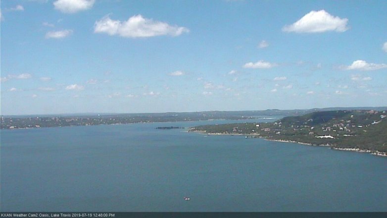 Lake Travis webcam, July 19, 2019 11:50 AM CT
