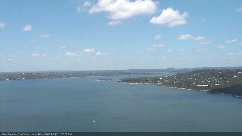 Lake Travis webcam, July 19, 2019 11:55 AM CT