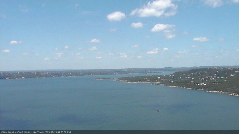 Lake Travis webcam, July 19, 2019 12:05 PM CT