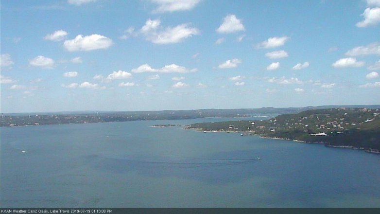 Lake Travis webcam, July 19, 2019 12:15 PM CT