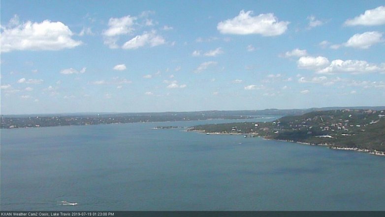 Lake Travis webcam, July 19, 2019 12:25 PM CT