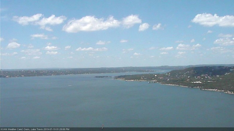Lake Travis webcam, July 19, 2019 12:30 PM CT
