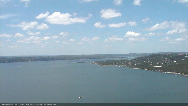Lake Travis webcam, July 19, 2019 12:40 PM CT