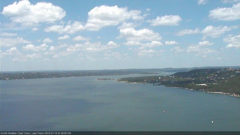 Lake Travis webcam, July 19, 2019 12:50 PM CT