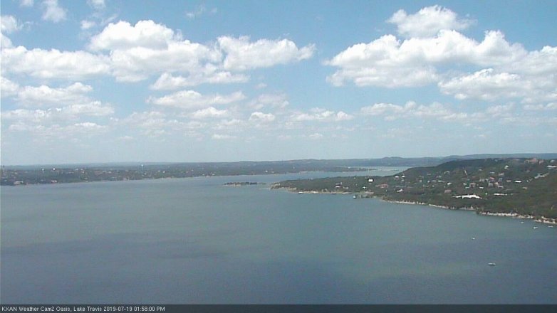Lake Travis webcam, July 19, 2019 1:00 PM CT