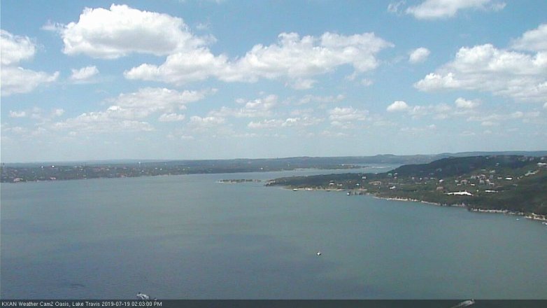 Lake Travis webcam, July 19, 2019 1:05 PM CT