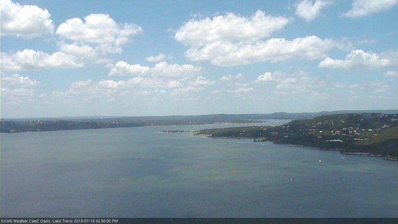Lake Travis webcam, July 19, 2019 1:10 PM CT