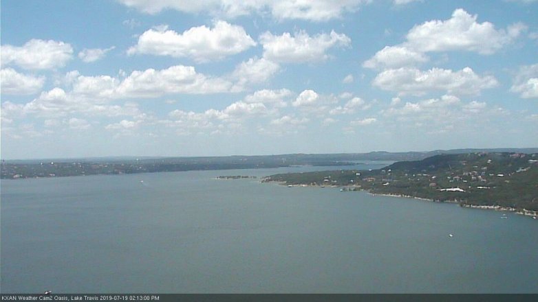 Lake Travis webcam, July 19, 2019 1:15 PM CT