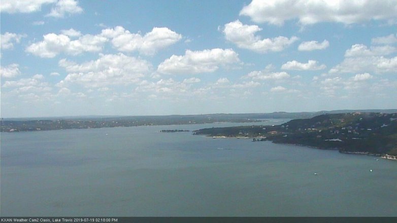 Lake Travis webcam, July 19, 2019 1:20 PM CT