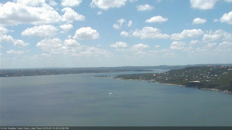 Lake Travis webcam, July 19, 2019 1:35 PM CT
