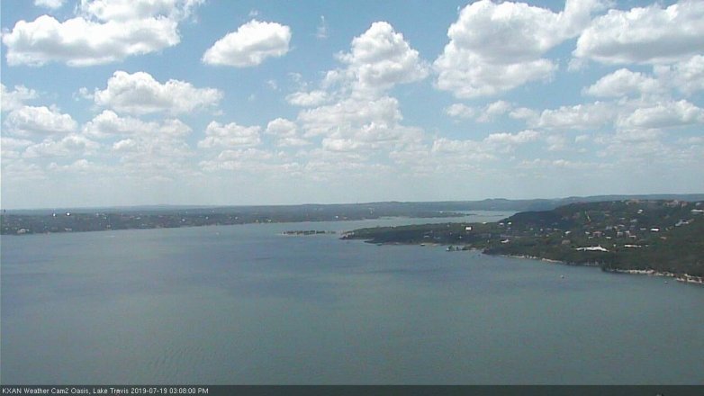 Lake Travis webcam, July 19, 2019 2:10 PM CT