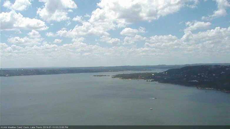 Lake Travis webcam, July 19, 2019 2:25 PM CT