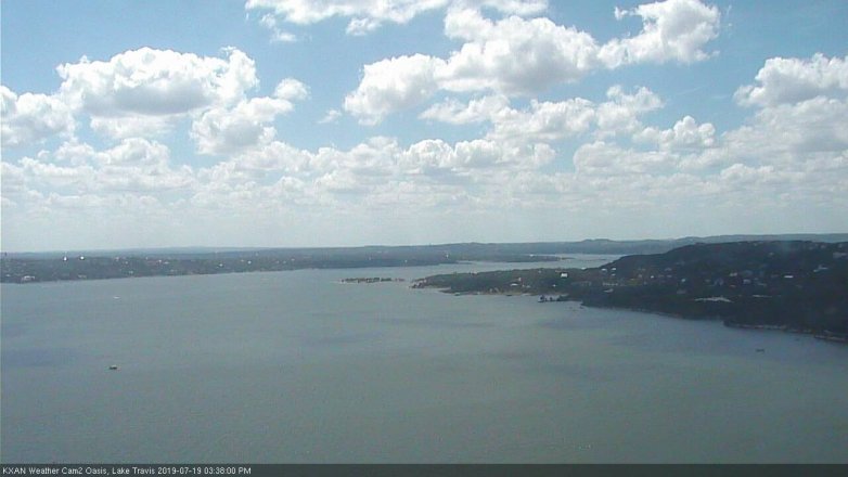 Lake Travis webcam, July 19, 2019 2:40 PM CT