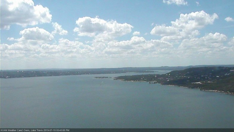 Lake Travis webcam, July 19, 2019 2:45 PM CT