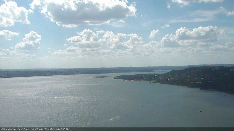 Lake Travis webcam, July 19, 2019 3:45 PM CT