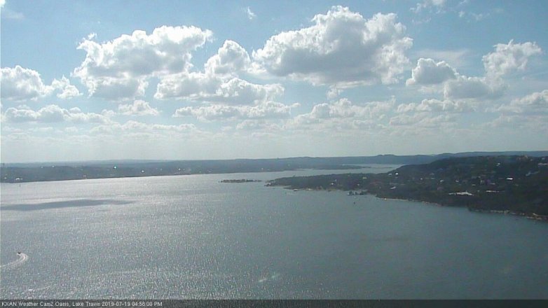 Lake Travis webcam, July 19, 2019 4:00 PM CT