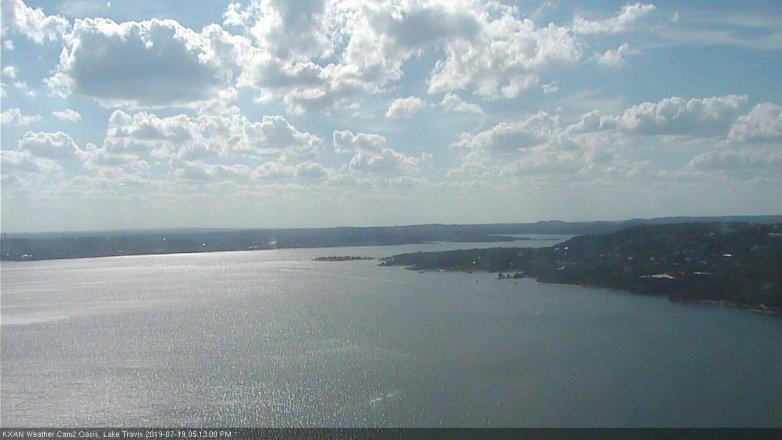 Lake Travis webcam, July 19, 2019 4:15 PM CT