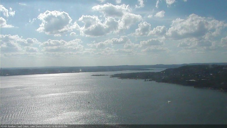Lake Travis webcam, July 19, 2019 4:30 PM CT