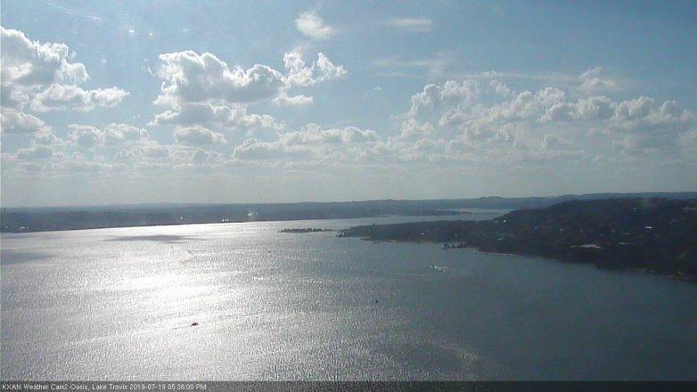 Lake Travis webcam, July 19, 2019 4:40 PM CT