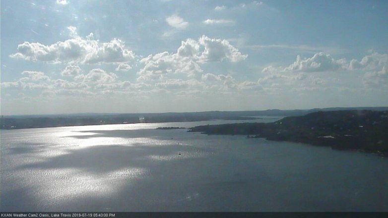 Lake Travis webcam, July 19, 2019 4:45 PM CT