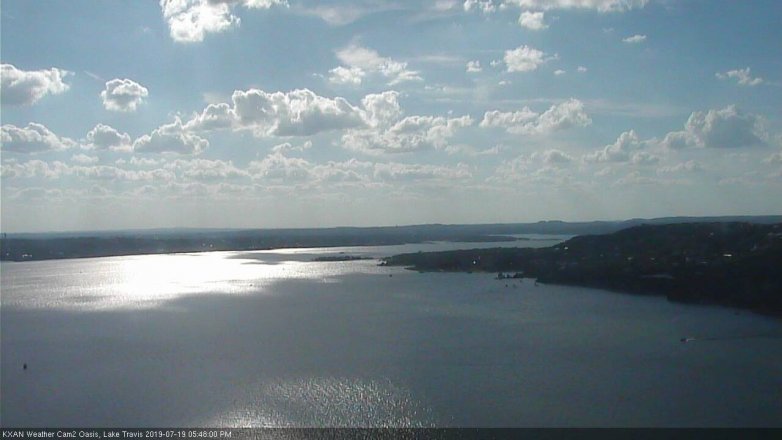 Lake Travis webcam, July 19, 2019 4:50 PM CT