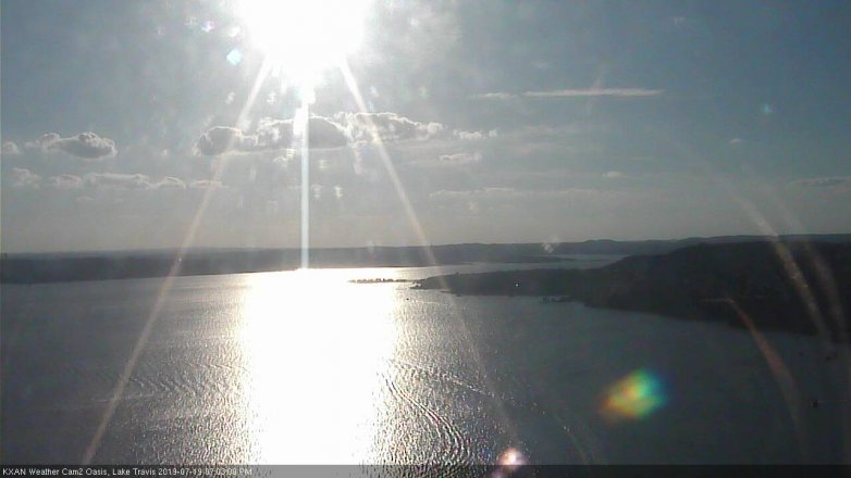 Lake Travis webcam, July 19, 2019 6:05 PM CT