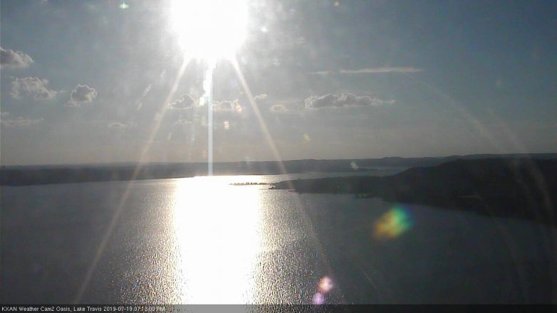 Lake Travis webcam, July 19, 2019 6:15 PM CT