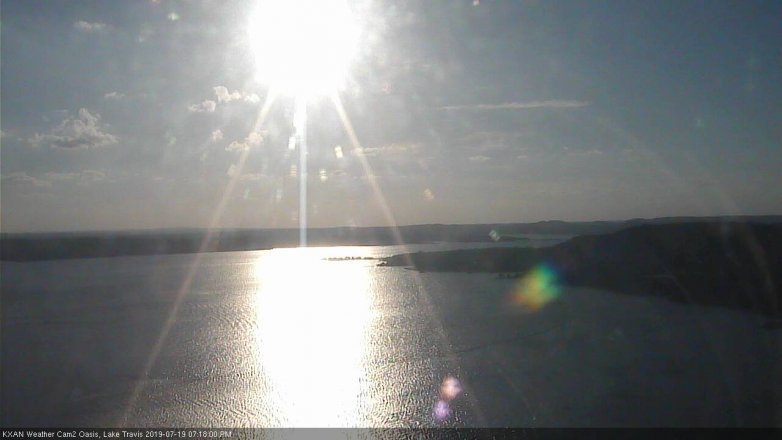Lake Travis webcam, July 19, 2019 6:20 PM CT