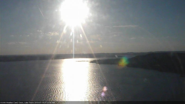 Lake Travis webcam, July 19, 2019 6:25 PM CT