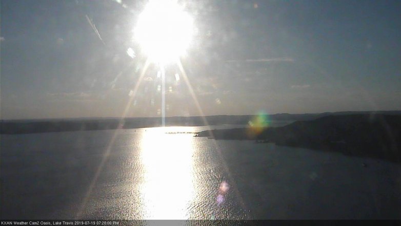 Lake Travis webcam, July 19, 2019 6:30 PM CT