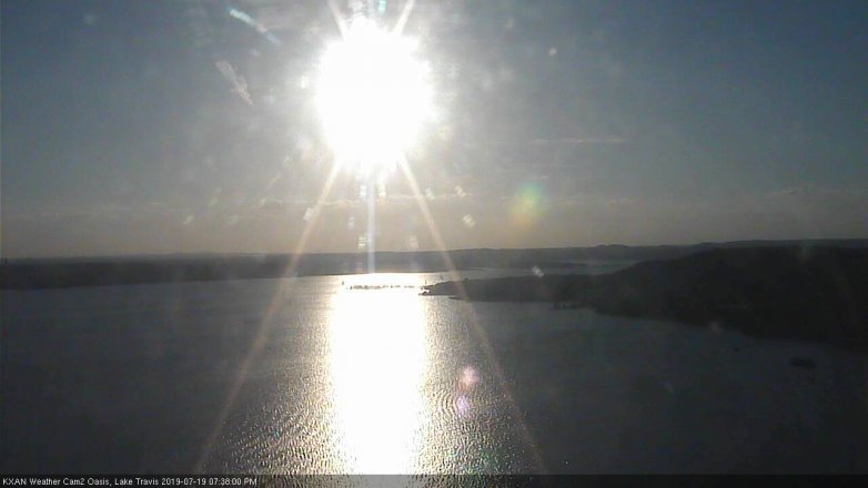 Lake Travis webcam, July 19, 2019 6:40 PM CT