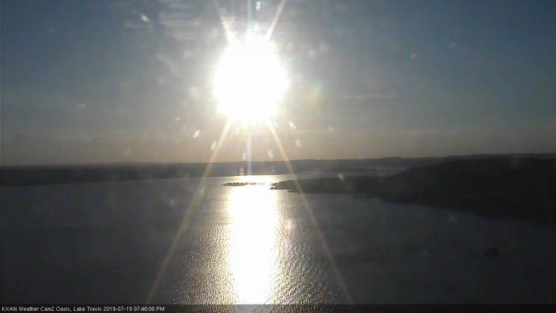 Lake Travis webcam, July 19, 2019 6:50 PM CT