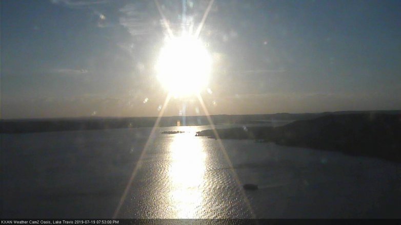 Lake Travis webcam, July 19, 2019 6:55 PM CT
