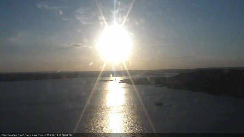 Lake Travis webcam, July 19, 2019 7:00 PM CT
