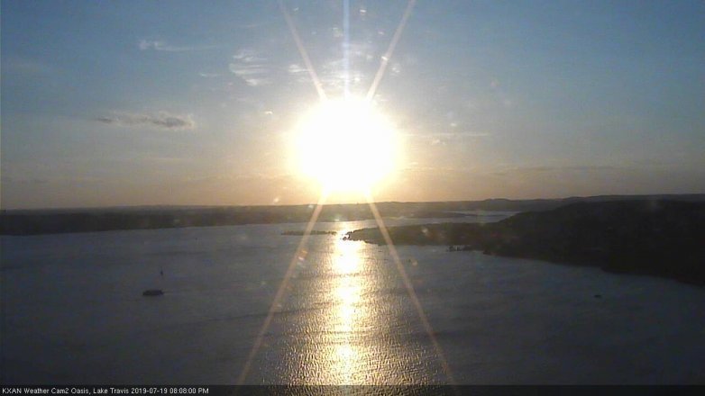 Lake Travis webcam, July 19, 2019 7:10 PM CT
