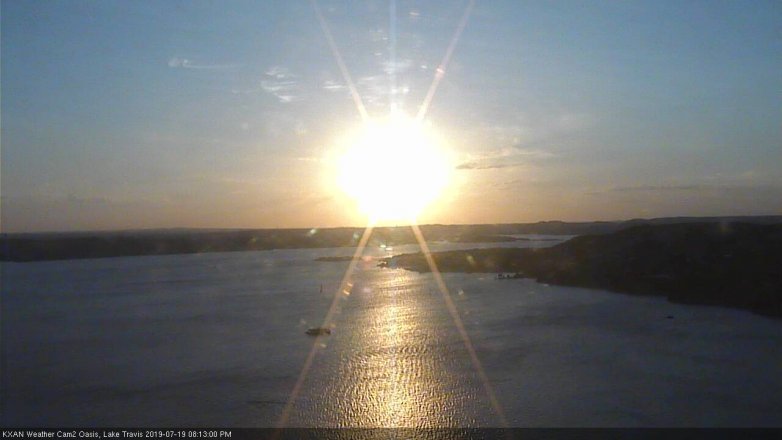 Lake Travis webcam, July 19, 2019 7:15 PM CT