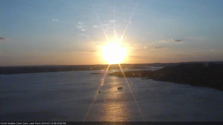 Lake Travis webcam, July 19, 2019 7:20 PM CT