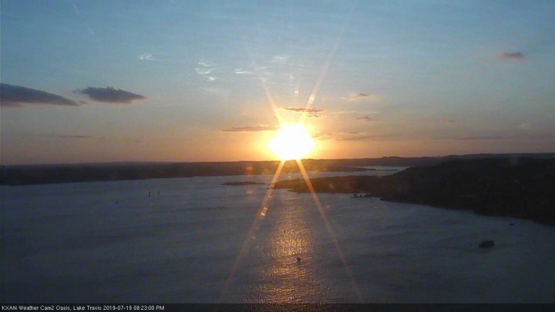 Lake Travis webcam, July 19, 2019 7:25 PM CT