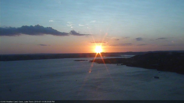 Lake Travis webcam, July 19, 2019 7:30 PM CT