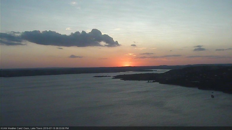 Lake Travis webcam, July 19, 2019 7:35 PM CT